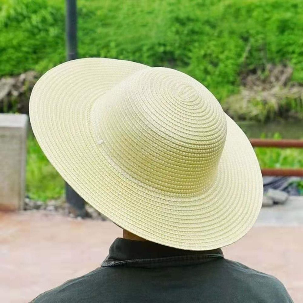 Summer Wide Brim Straw Hat wit - Bucket Hat Straw recension och pris