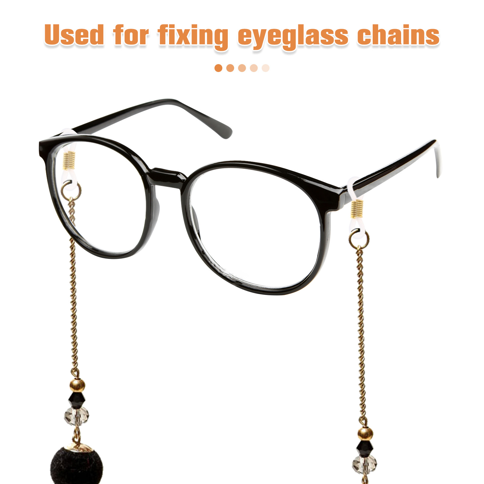 100Pcs Eyeglass Chain Ends Sil - Sunglass Retainer Cord recension och pris